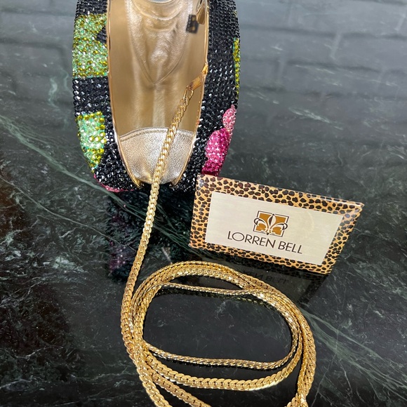 Loren Bell Swarovski EGG shaped crystal Floral purse - Picture 9 of 9